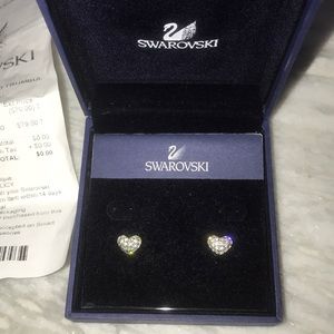 Swarovski heart-shaped earrings